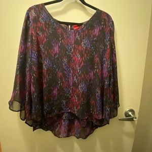 JENNIFER LOPEZ multi color, double layered blouse